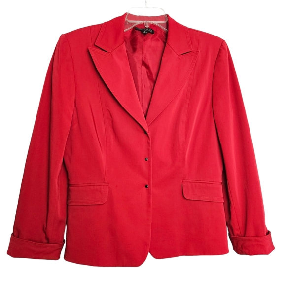 Tahari Jackets & Blazers - Tahari Women's Red Wool Blend Blazer Size 10